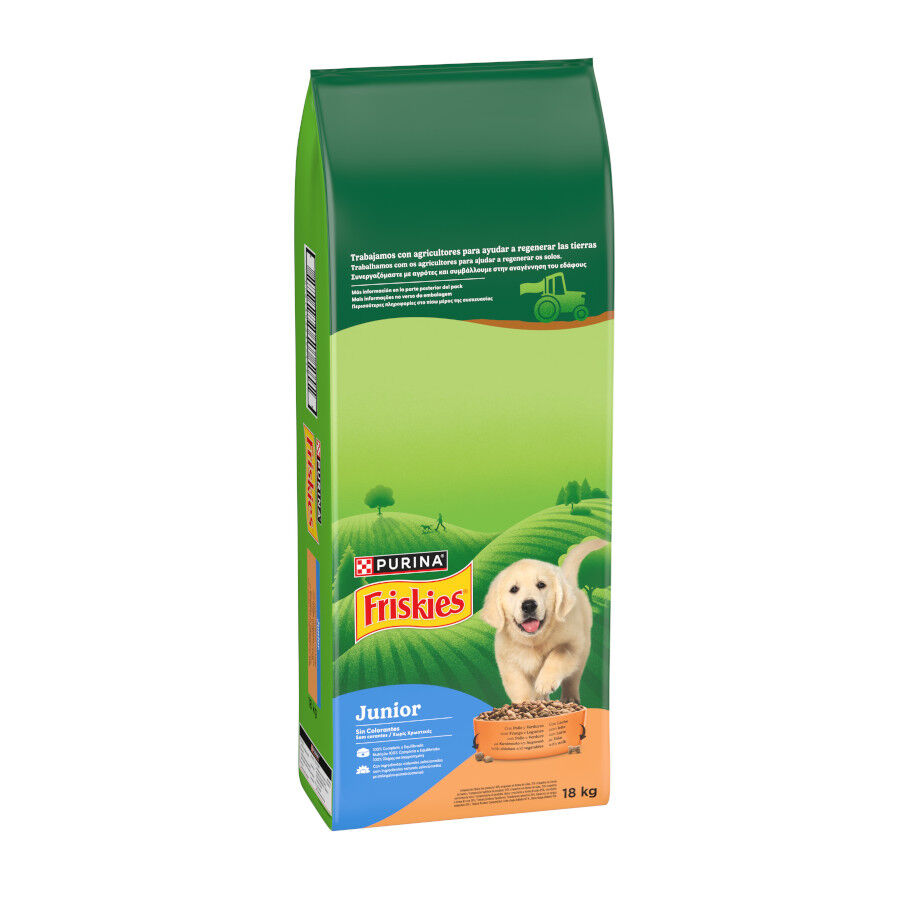 Friskies Junior frango e legumes ra&ccedil;&atilde;o cachorros, , large Imagem n&uacute;mero 3