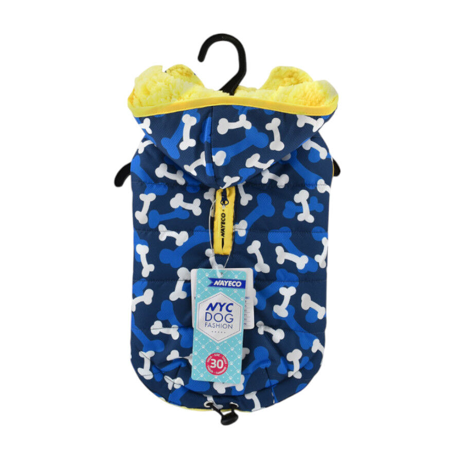 Nayeco Casaco Acolchado com Padr&atilde;o de Ossos Azul para c&atilde;es, , large Imagem n&uacute;mero 5