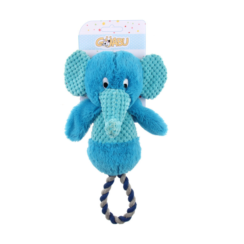 Guabu Elefante azul com corda para cães, , large image number null