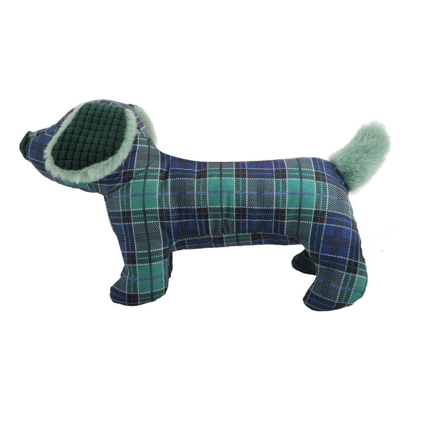 Tootoy! Tartan Dog Cuddler Blue Teckel de Peluche para c&atilde;es , , large Imagem n&uacute;mero 2