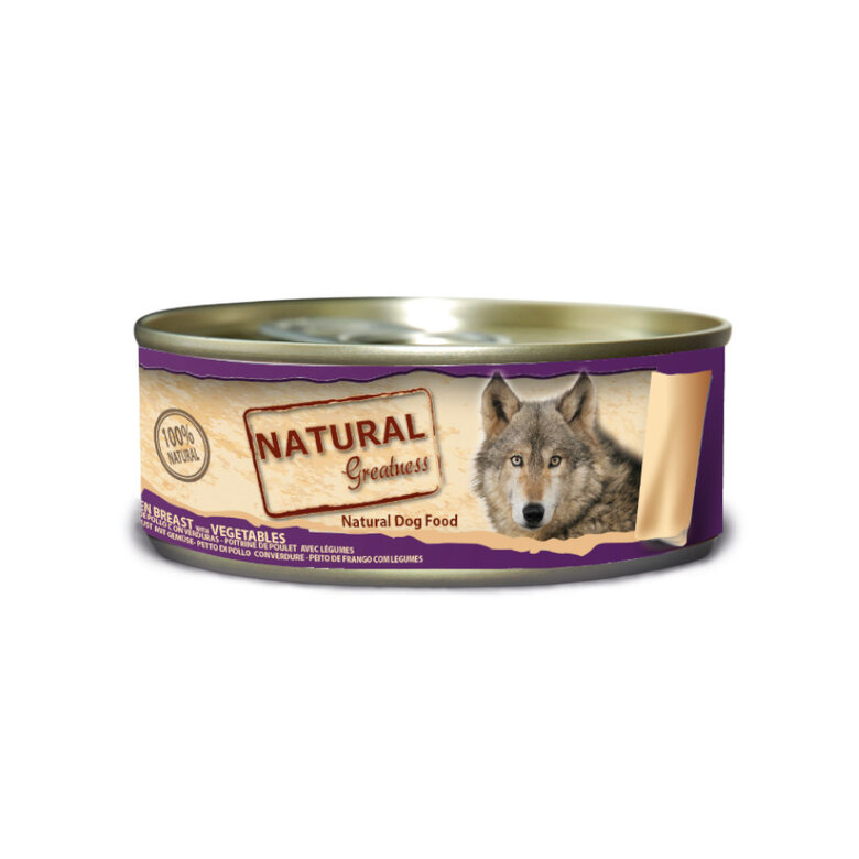 156 g Natural Greatness Peito de frango com Legumes lata de para cães,  Imagem número 1 156 g Natural Greatness Peito de frango com Legumes lata de para cães, , large Imagem número 1