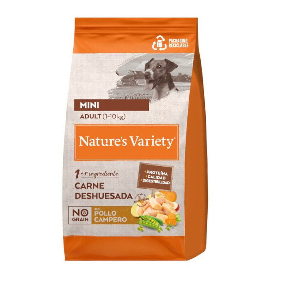 7 kg Nature's Variety No Grain Adult Mini Frango ra&ccedil;&atilde;o para c&atilde;es, , large Imagem n&uacute;mero 1