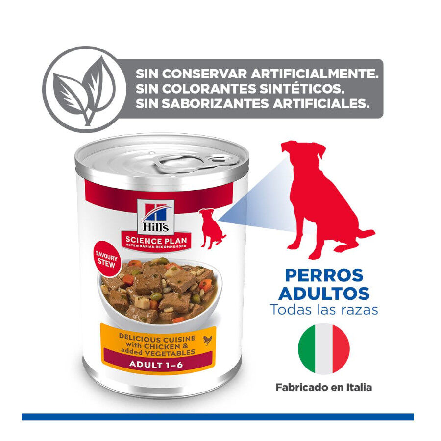 363 g Hill's Science Plan Adult Comida h&uacute;mida de Frango e Legumes para c&atilde;es, , large Imagem n&uacute;mero 4
