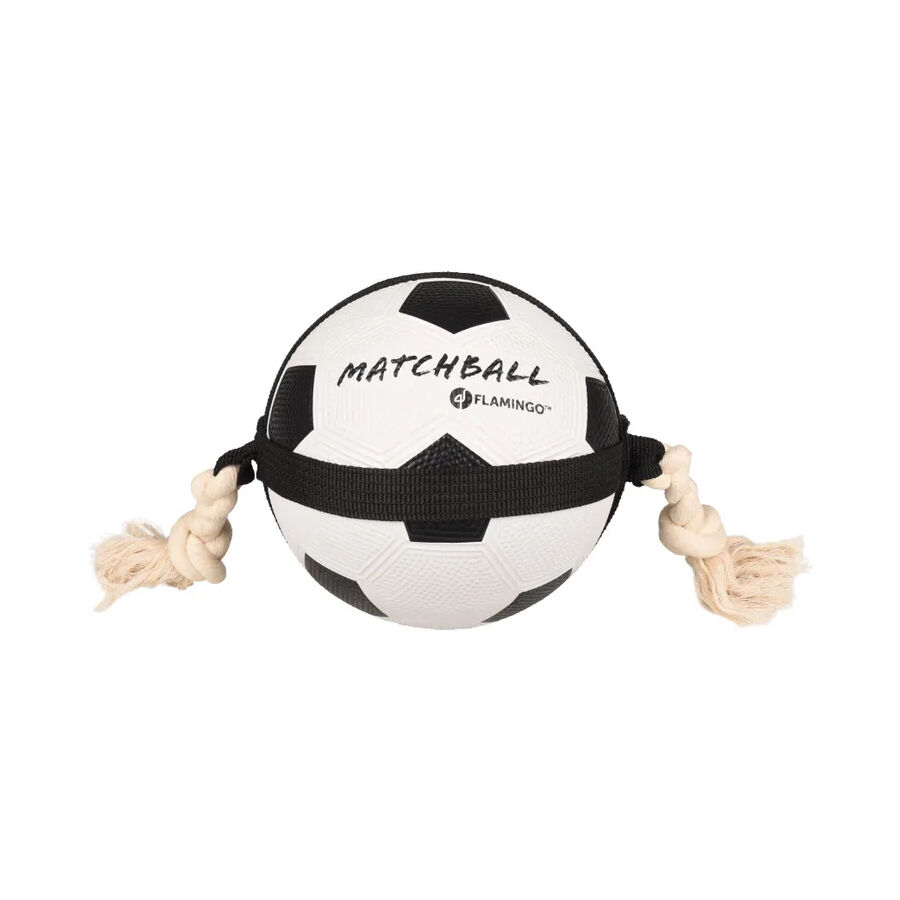 Flamingo Matchball Bola de Futebol com corda para c&atilde;es, , large Imagem n&uacute;mero 1