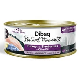 Dibaq Natural Moments Comida H&uacute;mida de Peru com Mirtilos para gatos