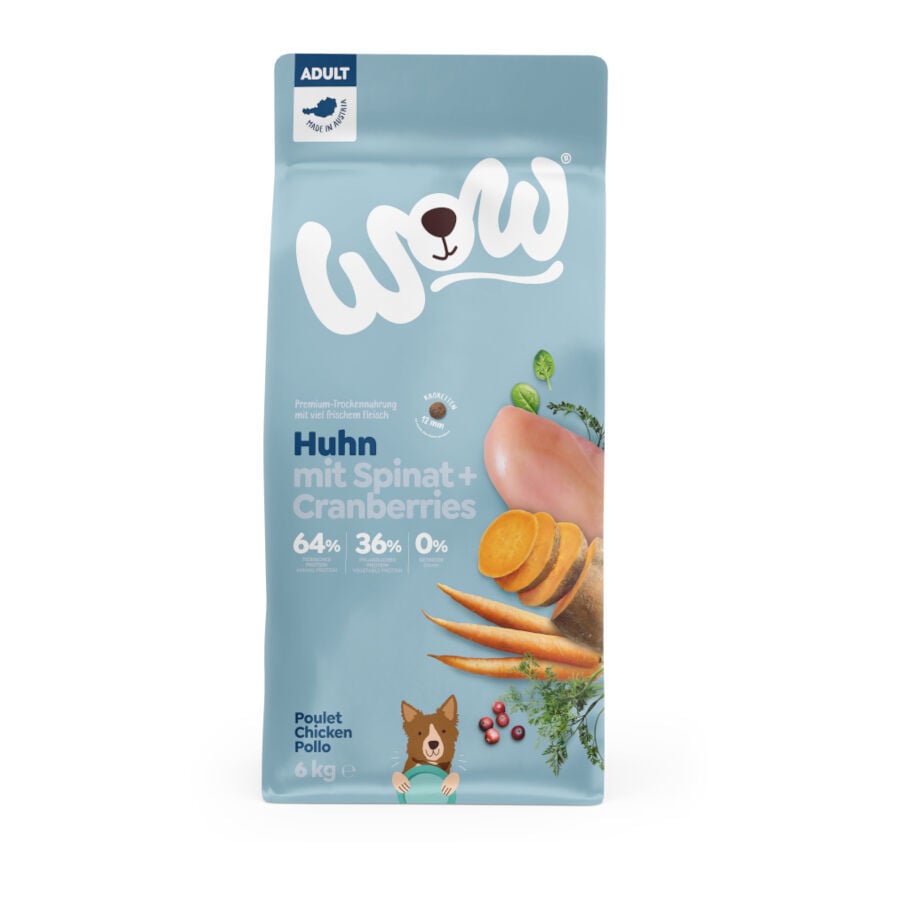 6 kg Wow Adulto Frango ra&ccedil;&atilde;o para c&atilde;es, , large Imagem n&uacute;mero 1