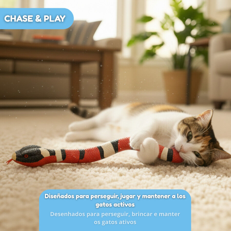 Tootoy! Chase & Play Brinquedo interativo cobra el&eacute;trica para gatos, , large Imagem n&uacute;mero 7