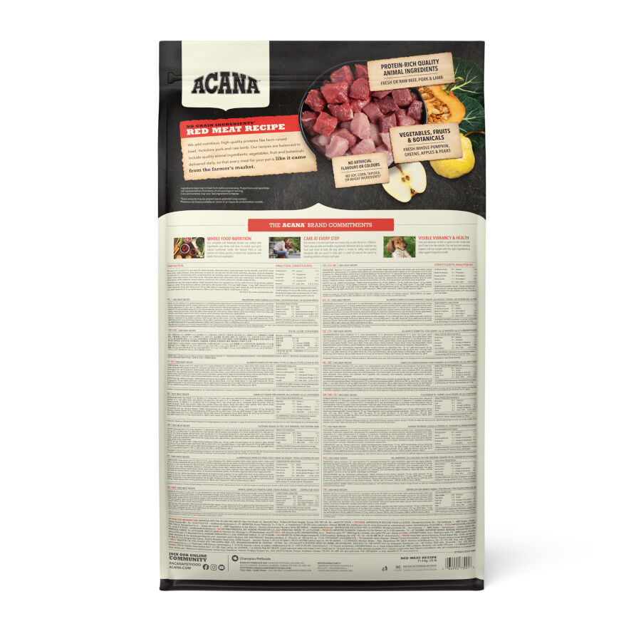 11.4 kg Acana Adult Red Meat pienso para perros, , large Imagem n&uacute;mero 2