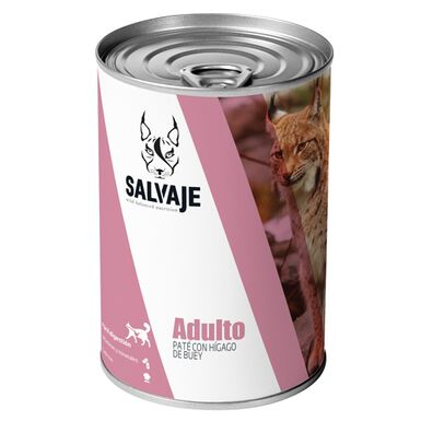 Salvaje Original Adulto Fígado em Patê de Boi lata para gatos