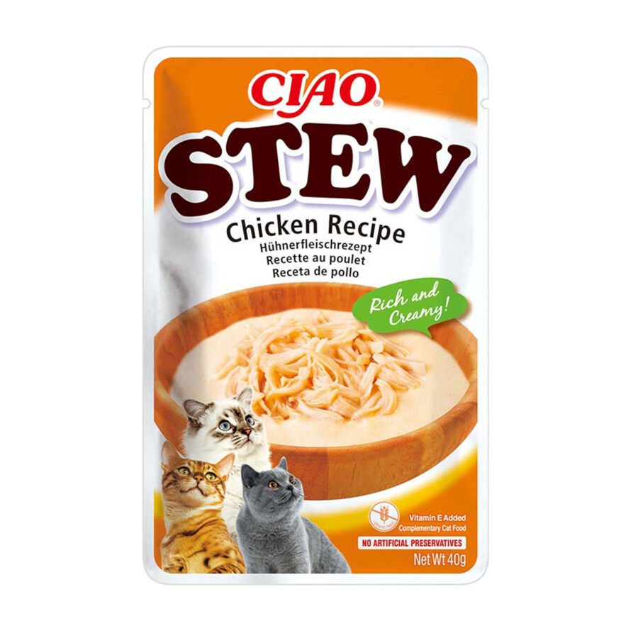 40 g Churu Stew Estufado de Frango saquetas para gatos, , large Imagem n&uacute;mero 1