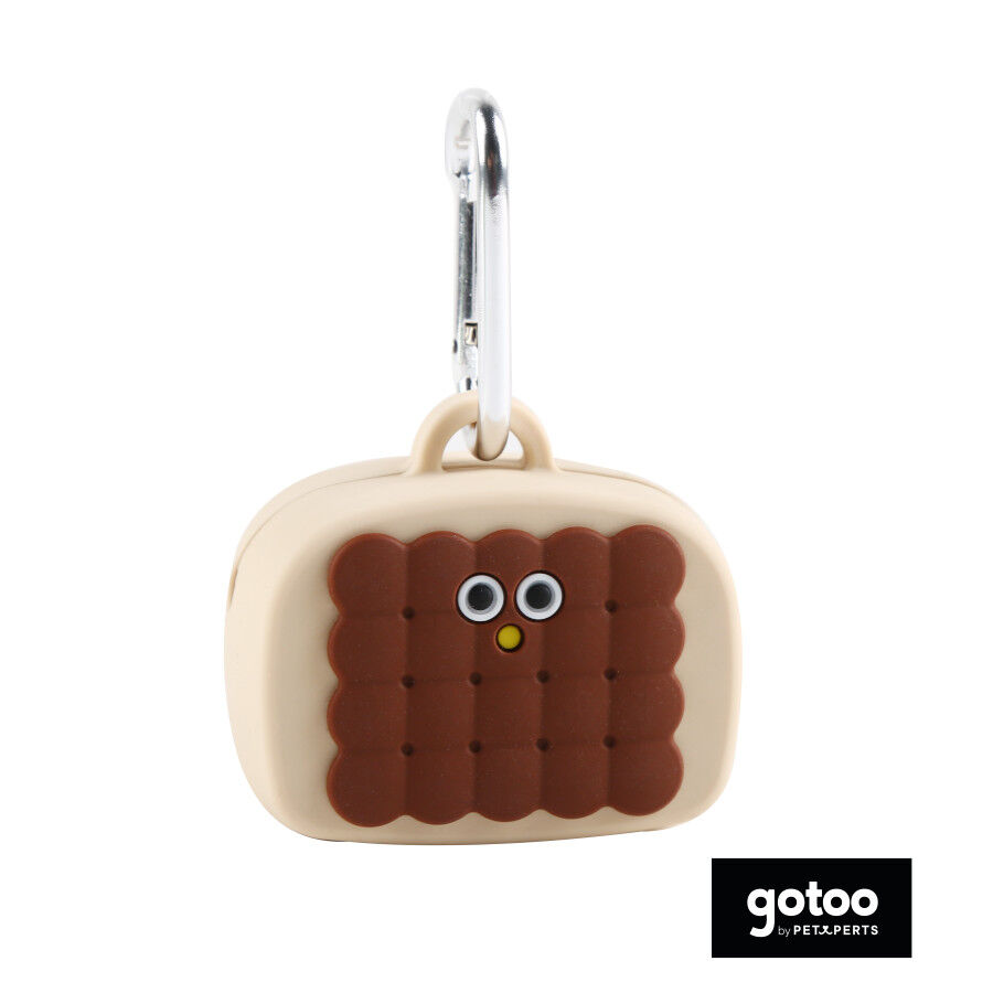 Gotoo Porta-sacos de silicone castanho para c&atilde;es, , large Imagem n&uacute;mero 2