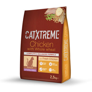 Catxtreme Comida para gatos Sterilised peru e frango