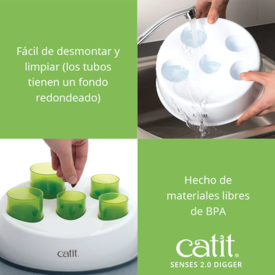 Catit Senses 2.0 Digger Comedouro Antivoracidade para gatos, , large Imagem n&uacute;mero 5