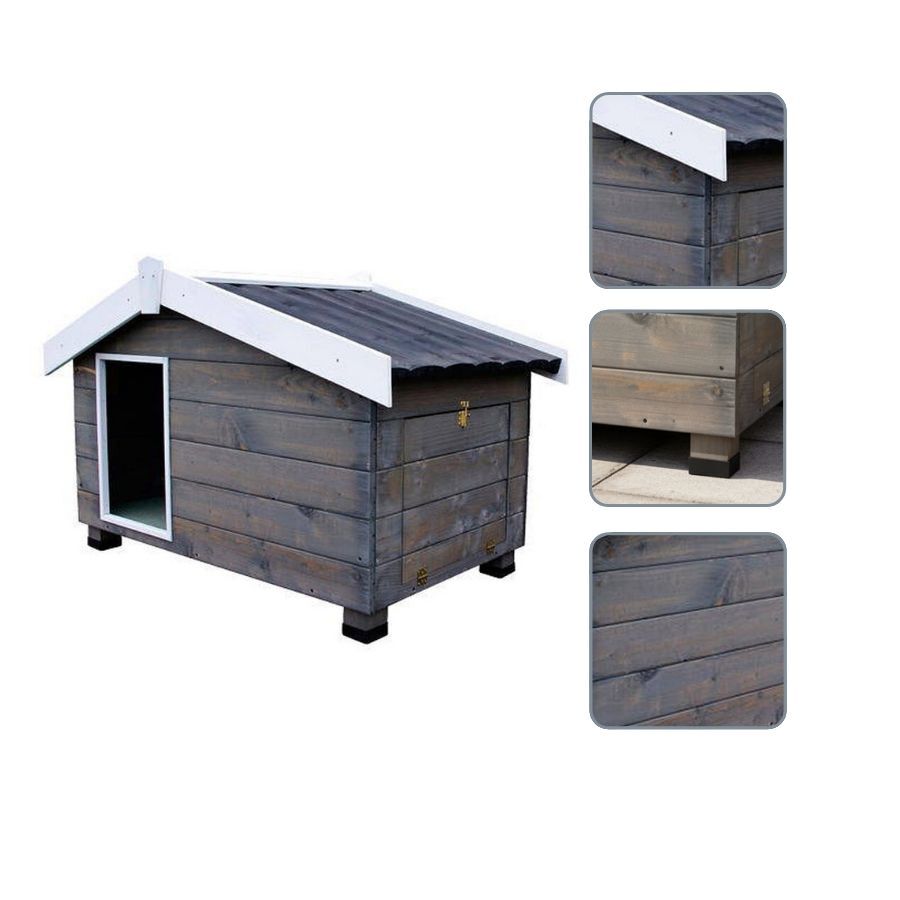 TK-Pet Mountain Casota de Madeira Cinza para c&atilde;es, , large Imagem n&uacute;mero 5