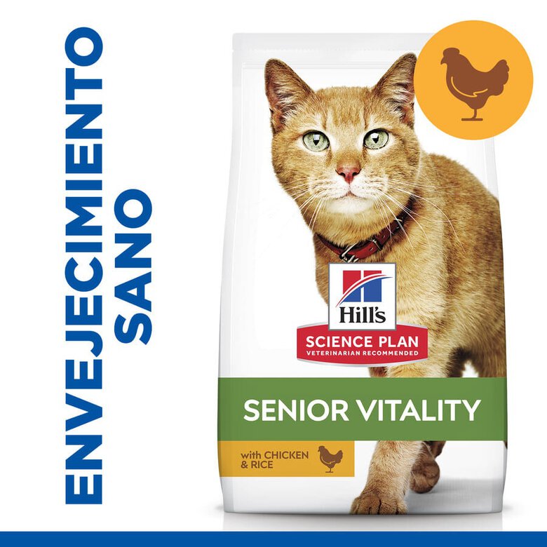1.5 kg Hill's Science Plan Youthful Vitality Frango ração para gatos,  Imagem número 2 1.5 kg Hill's Science Plan Youthful Vitality Frango ração para gatos, , large Imagem número 2