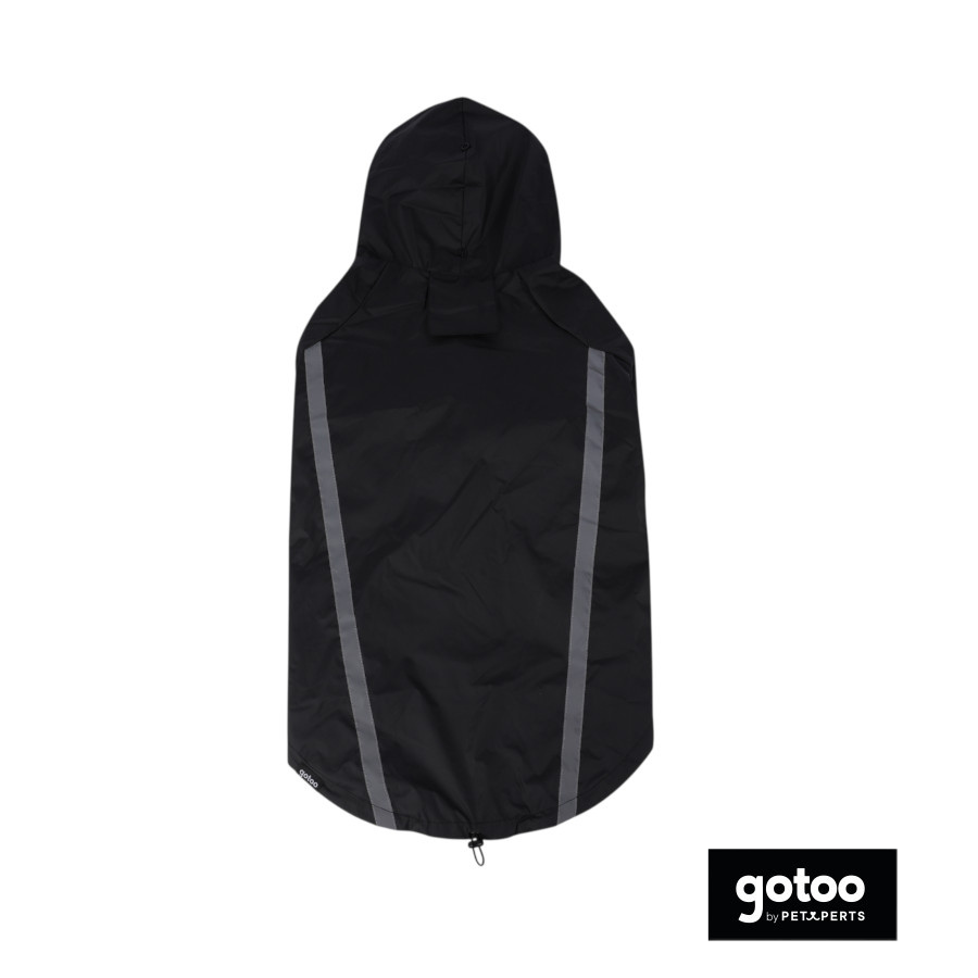 Gotoo Casaco Imperme&aacute;vel Refletor Preto para c&atilde;es, , large Imagem n&uacute;mero 2
