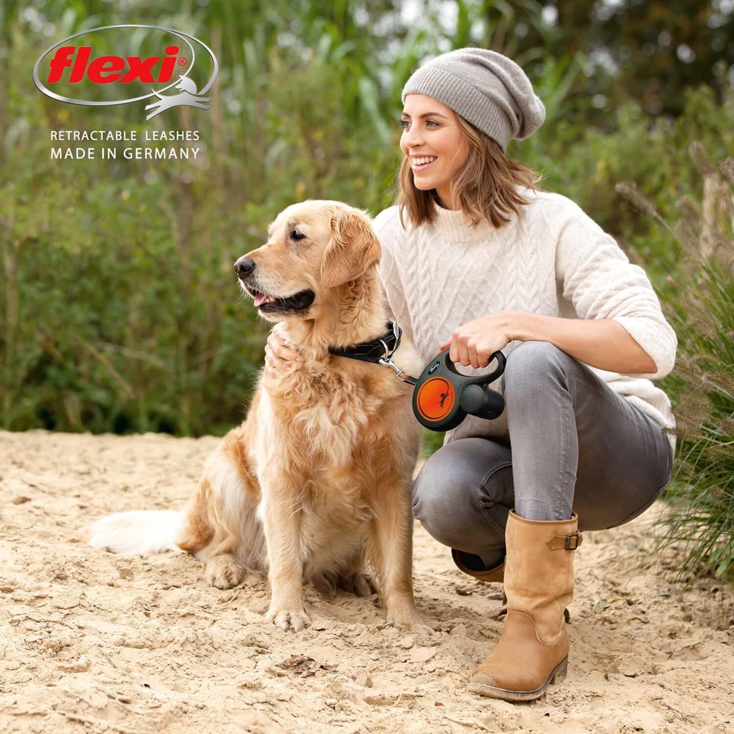 Flexi New Neon Trela extens&iacute;vel laranja para c&atilde;es, , large Imagem n&uacute;mero 2