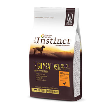 True Instinct High Meat Medium/Maxi Adult com frango e aves