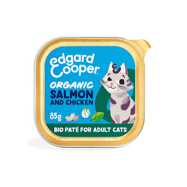 Edgard & Cooper Adult Salmão e Frango Orgânico em Patê terrina para gatos