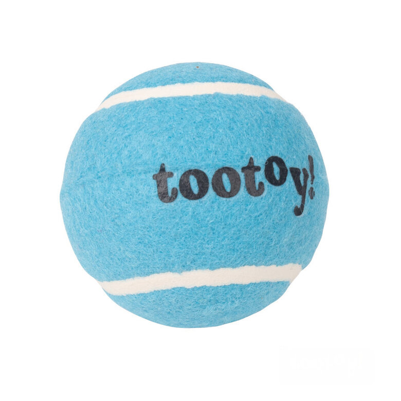 Tootoy! Chase Squeaker Ball Azul bola de ténis para cães,  Imagem número 2 Tootoy! Chase Squeaker Ball Azul bola de ténis para cães, , large Imagem número 2