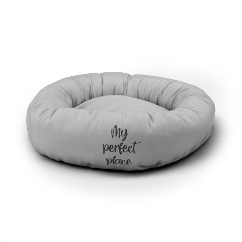 Leeby Cama Donut Antiderrapante Cinzenta para gatos,  Imagem número 1 Leeby Cama Donut Antiderrapante Cinzenta para gatos, , large Imagem número 1