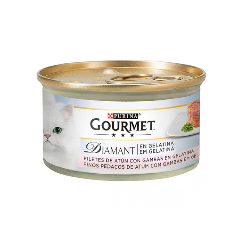 Gourmet Diamant Filetes de Atum e Gambas em gelatina para gatos, , large image number null