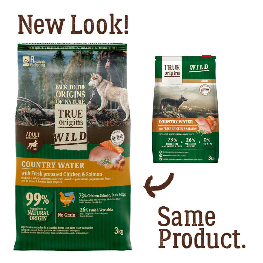 12 kg True Origins Wild Adult Country Water Frango e Salm&atilde;o ra&ccedil;&atilde;o para c&atilde;es, , large Imagem n&uacute;mero 2