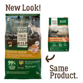 True Origins Wild Adult Country Water Frango e Salmão ração para cães