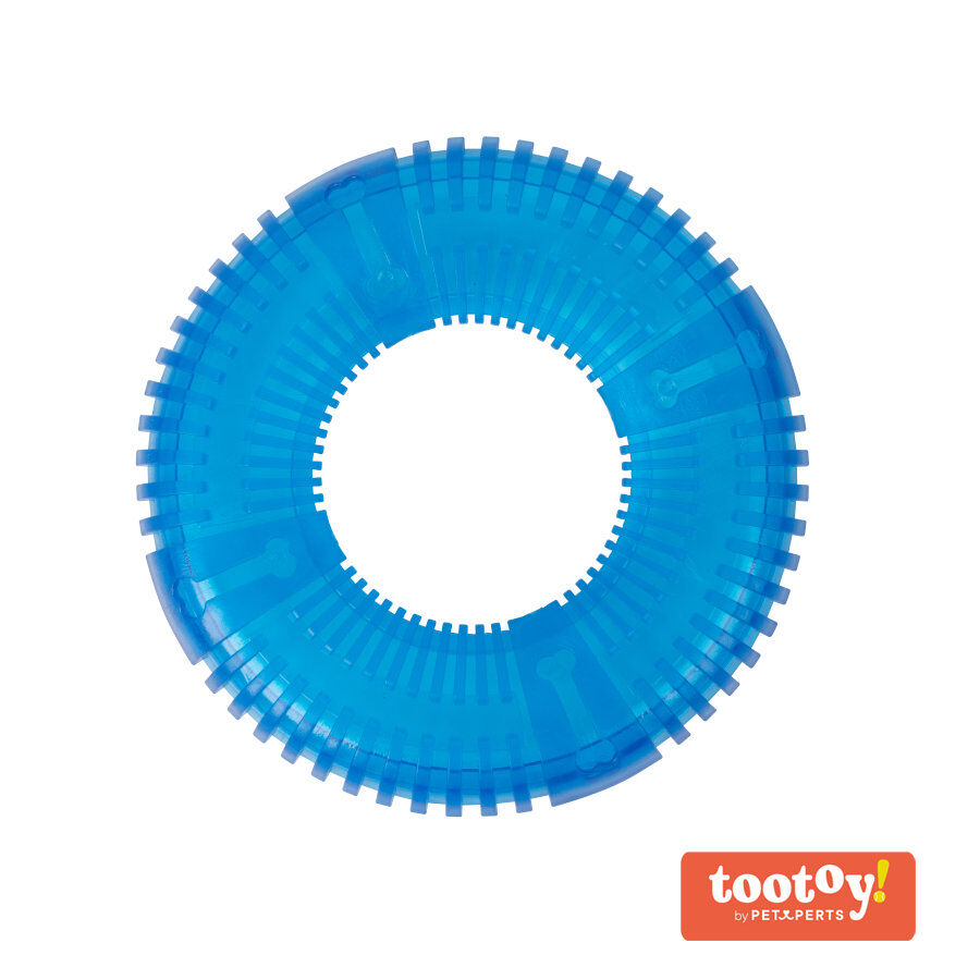 Tootoy! Donut disc Blue Frisbee Resistente Azul para c&atilde;es, , large Imagem n&uacute;mero 1