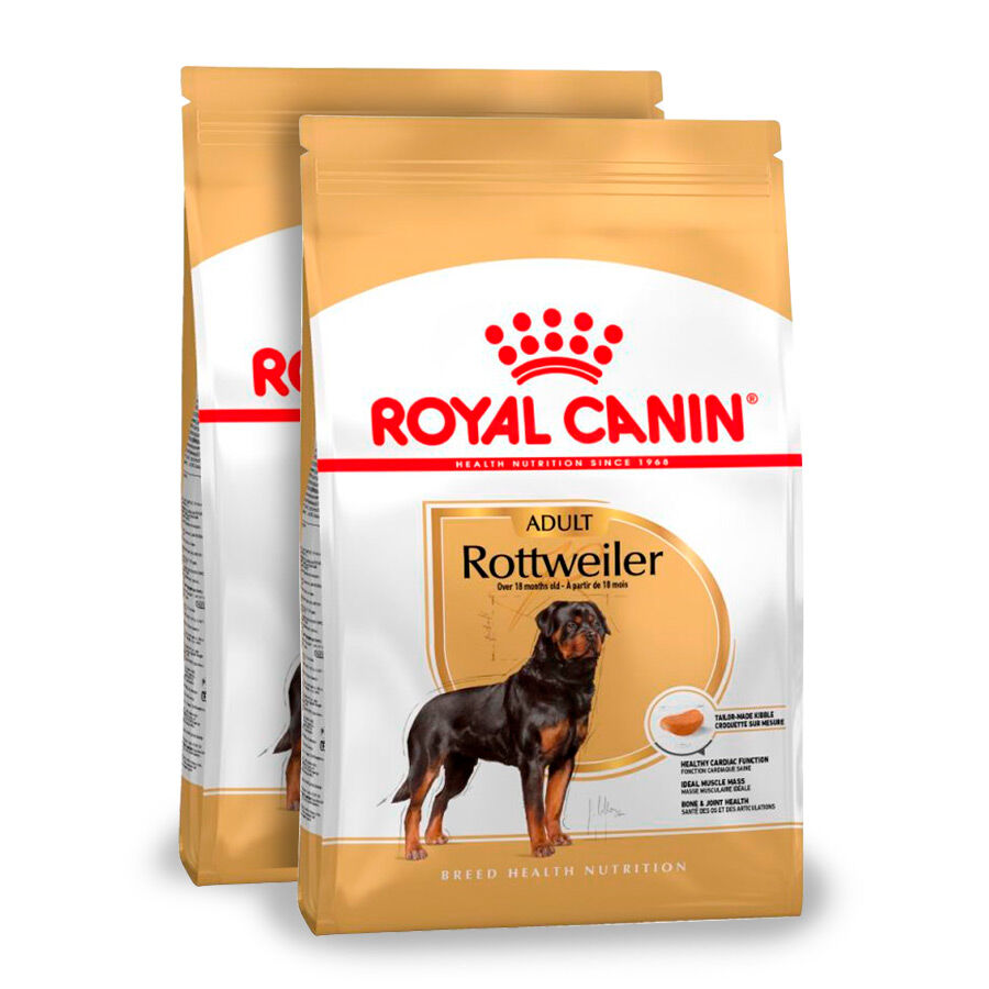 2 x 12 kg Royal Canin Adult Rottweiler ra&ccedil;&atilde;o para c&atilde;es Pack poupan&ccedil;a!, , large Imagem n&uacute;mero 1