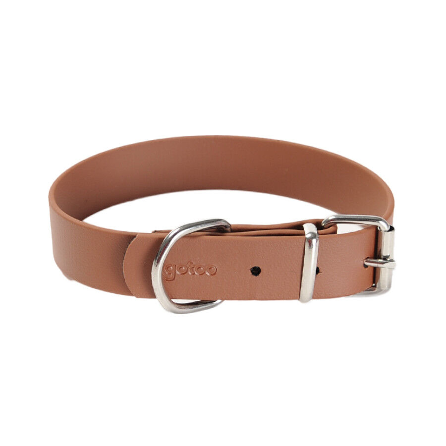 Gotoo Coleira vegan castanho para c&atilde;es, , large Imagem n&uacute;mero 1