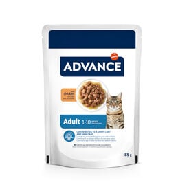 Advance Adult Bocaditos com Frango em Saqueta em molho para gatos