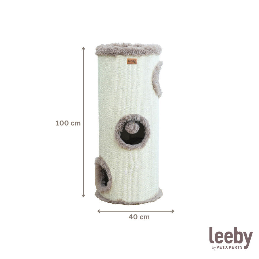 Leeby Bruno barril arranhador com cama nido e brinquedo para gatos, , large Imagem n&uacute;mero 4