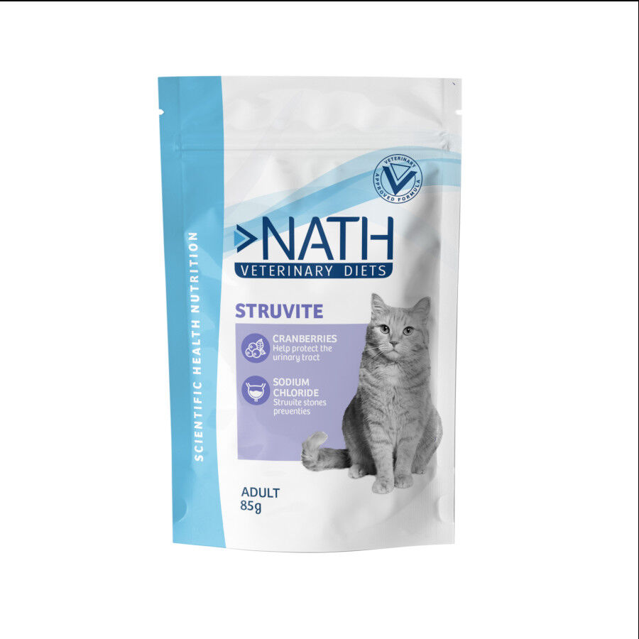 85 g Nath Veterinary Diets Adult Struvite Alimento h&uacute;mido em saqueta para gatos, , large Imagem n&uacute;mero 1