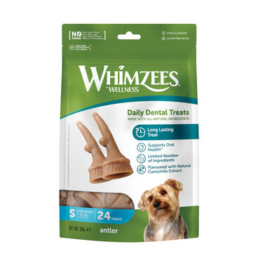 Whimzees Snacks Dentários Chifres para cães pequenos