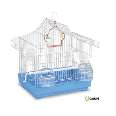TK Pet Gaiola azul com teto para canário malinois