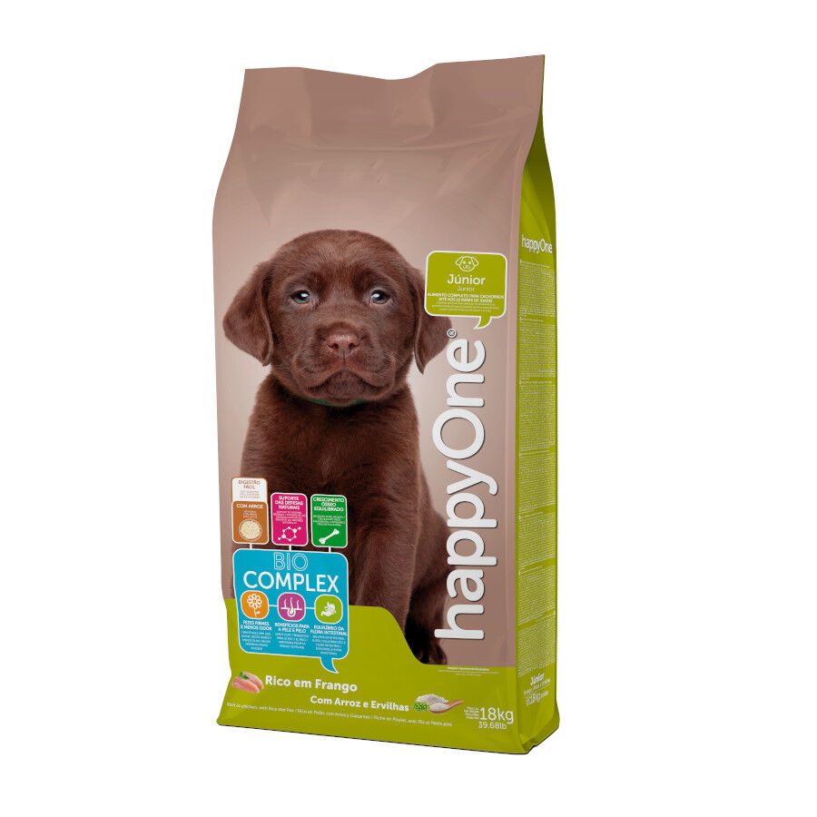 happyOne Junior Ra&ccedil;&atilde;o de frango para cachorros, , large Imagem n&uacute;mero 1