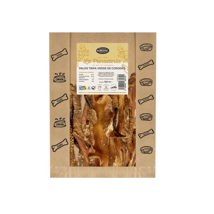 150 g Hobbitalf Tiras de Tripa Verde de Borrego Snack para c&atilde;es, , large Imagem n&uacute;mero 1