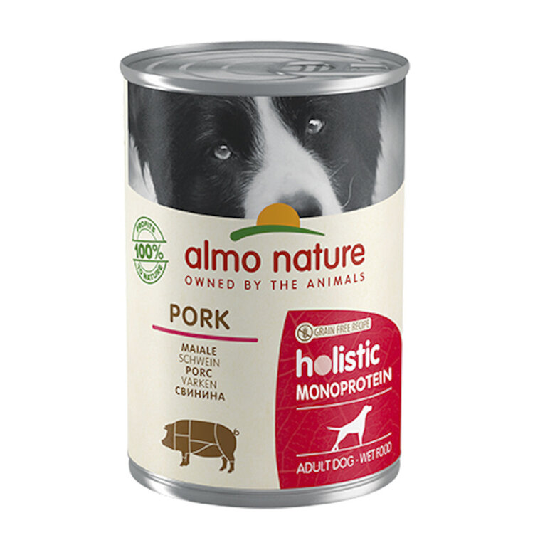 400 g Almo Nature Holistic Monoprotein Porco lata para cães,  Imagem número 1 400 g Almo Nature Holistic Monoprotein Porco lata para cães, , large Imagem número 1