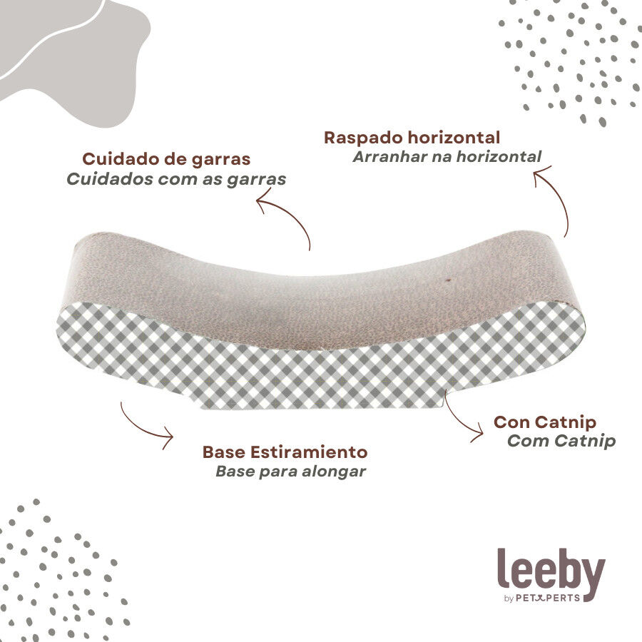 Leeby Remy Rocker arranhador horizontal de cart&atilde;o com padr&atilde;o quadrados para gatos, , large Imagem n&uacute;mero 3