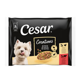 Cesar Mix de Carnes em Molho Saquetas para c&atilde;es - Multipack