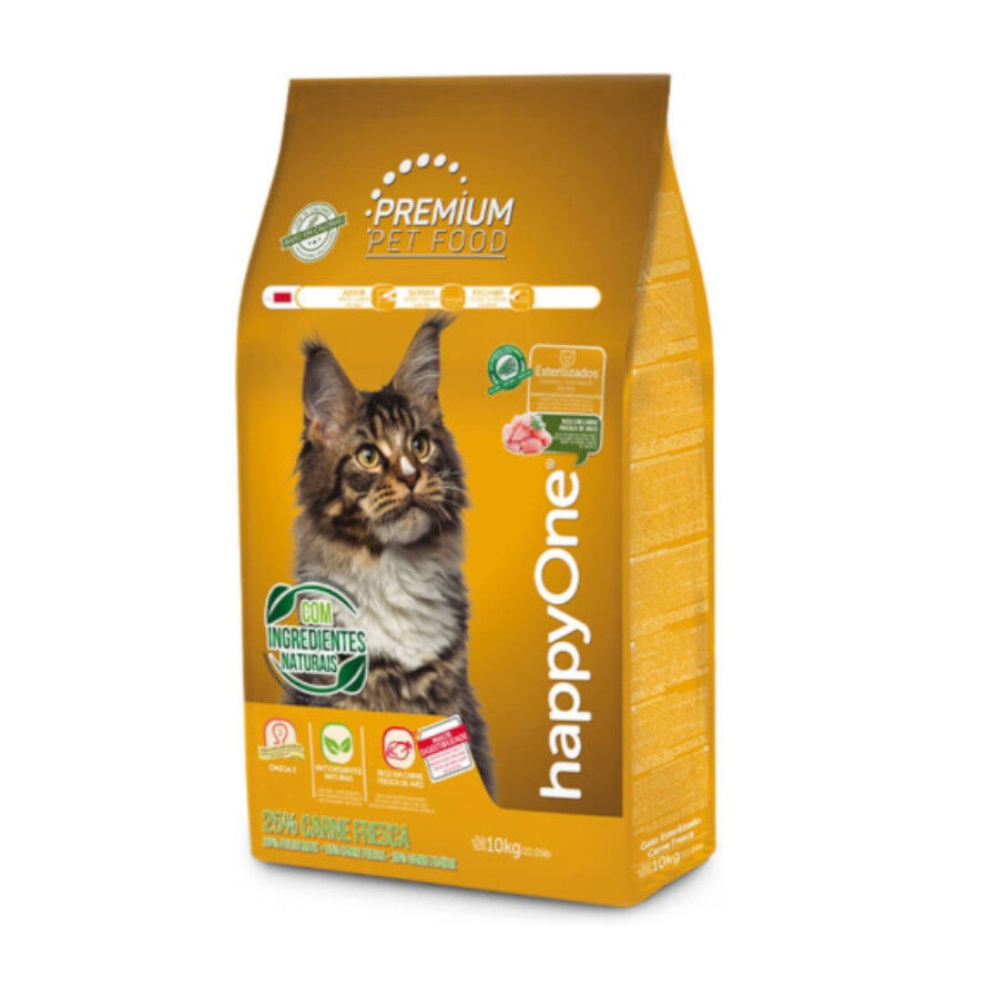 happyOne Premium ra&ccedil;&atilde;o de carne fresca de aves para gatos esterilizados  , , large Imagem n&uacute;mero 1