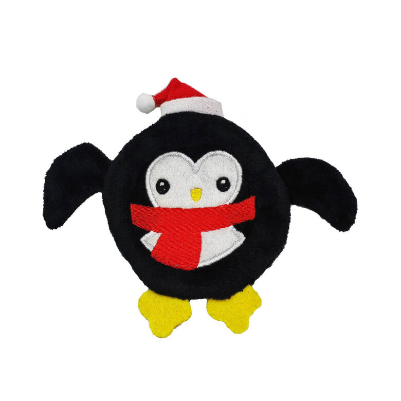 Flamingo Xmas Flat Round Pinguim brinquedo natalício para gatos , , large image number null
