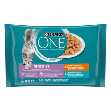 Purina One Wet Sensitive Saqueta em molho para gatos