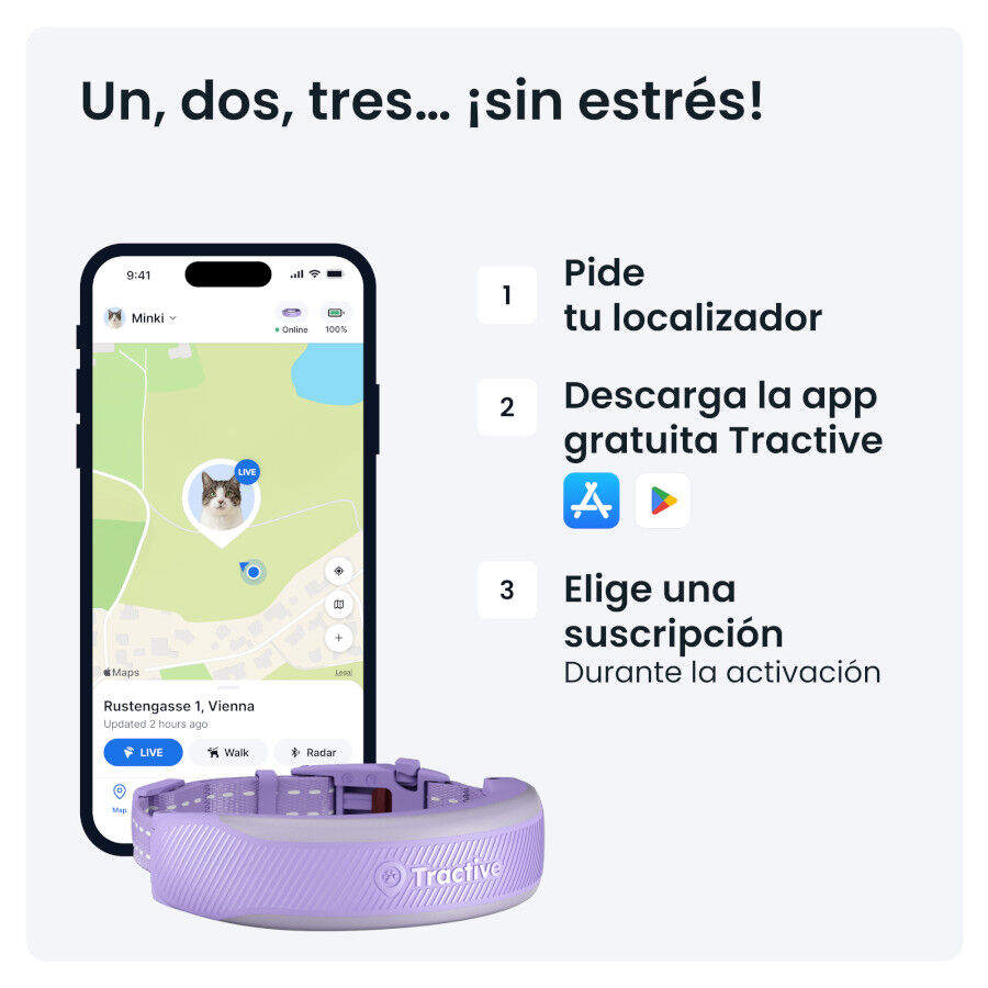 Tractive CAT 6 Mini Lavanda GPS para gatos, , large Imagem n&uacute;mero 8