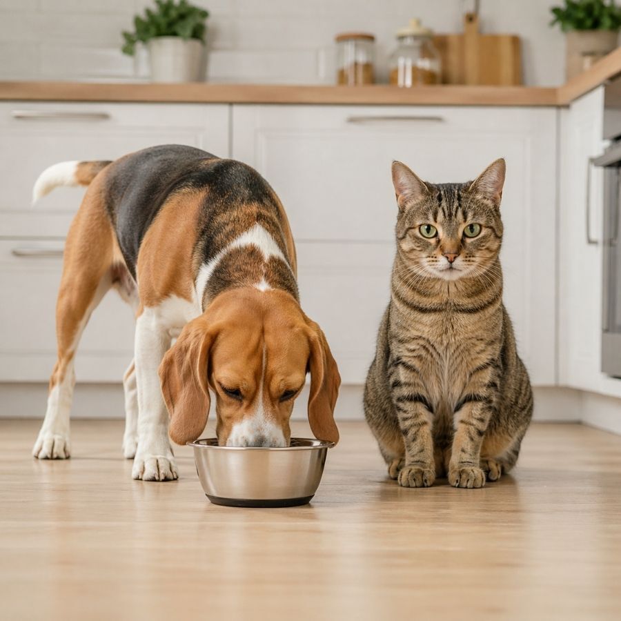 Leeby Comedouro em A&ccedil;o Inoxid&aacute;vel com Base de Borracha para c&atilde;es e gatos, , large Imagem n&uacute;mero 1
