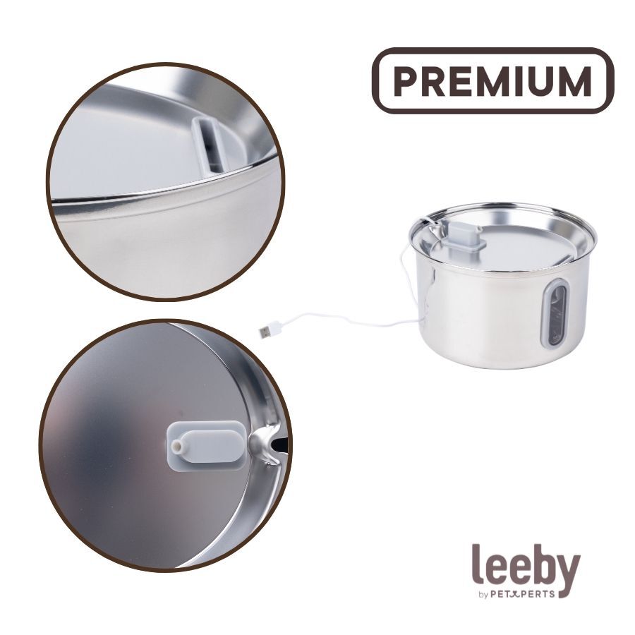 Leeby Bebedouro em A&ccedil;o Inoxid&aacute;vel para c&atilde;es e gatos, , large Imagem n&uacute;mero 3