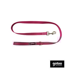 Gotoo Trela de nylon refletiva rosa para cães