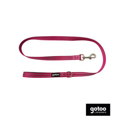 Gotoo Trela de nylon refletiva rosa para cães