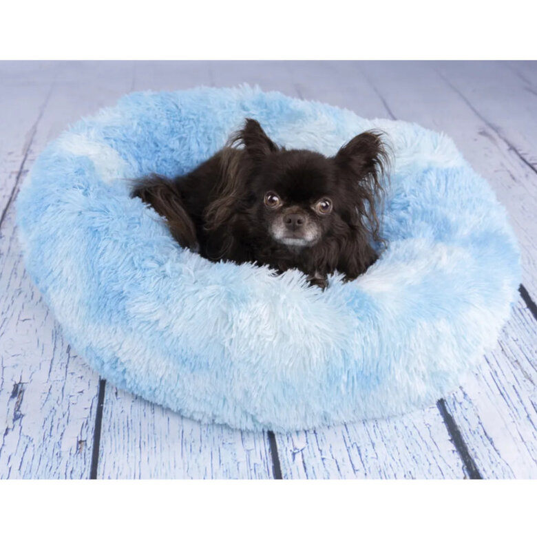 Flamingo Demi Redonda Azul cama para cães e gatos, , large image number null